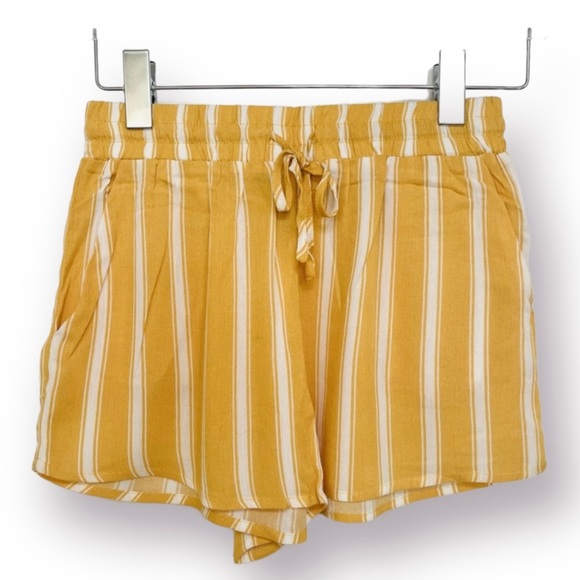NWT Yellow and White Striped Shorts Forever 21 - Picture 2 of 5